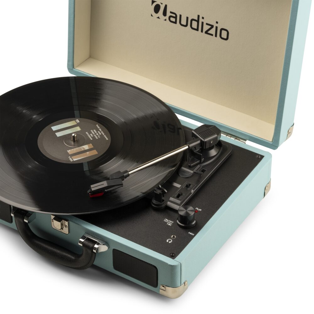 RP114BL Record Player Briefcase Blue – Audizio