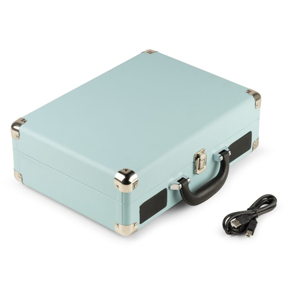 RP114BL Record Player Briefcase Blue – Audizio