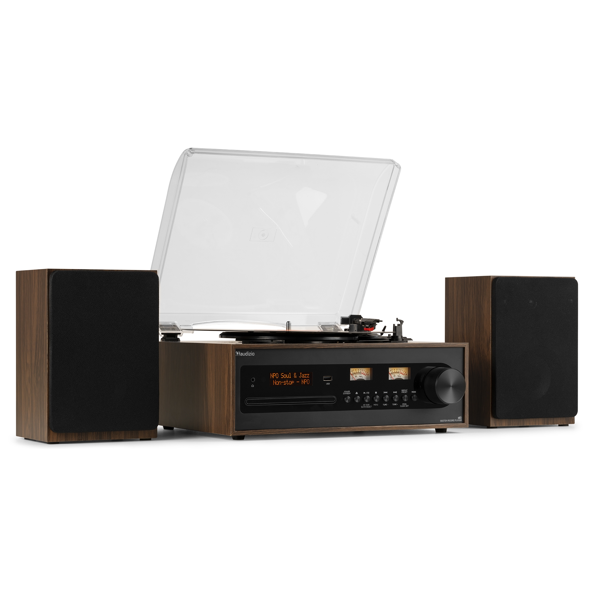 Boston Record Player Set with Speakers