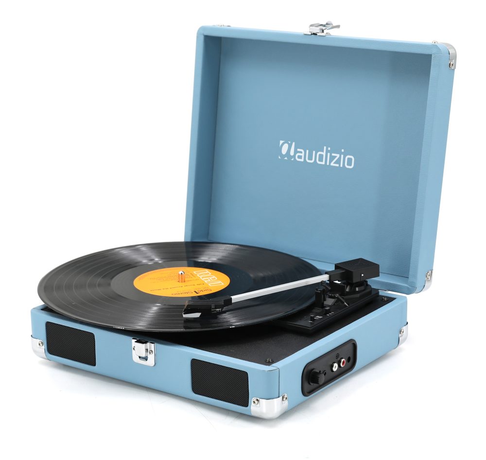 RP111BL Record Player Briefcase Blue – Audizio
