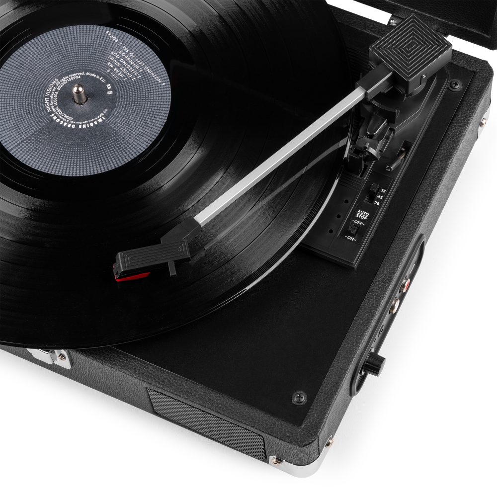 RP111BK Record Player Briefcase Black – Audizio