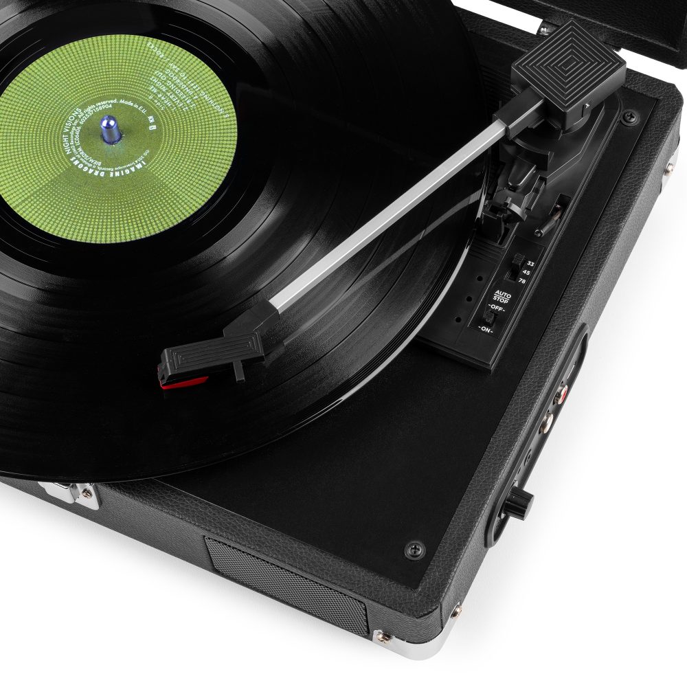 RP111BK Record Player Briefcase Black – Audizio