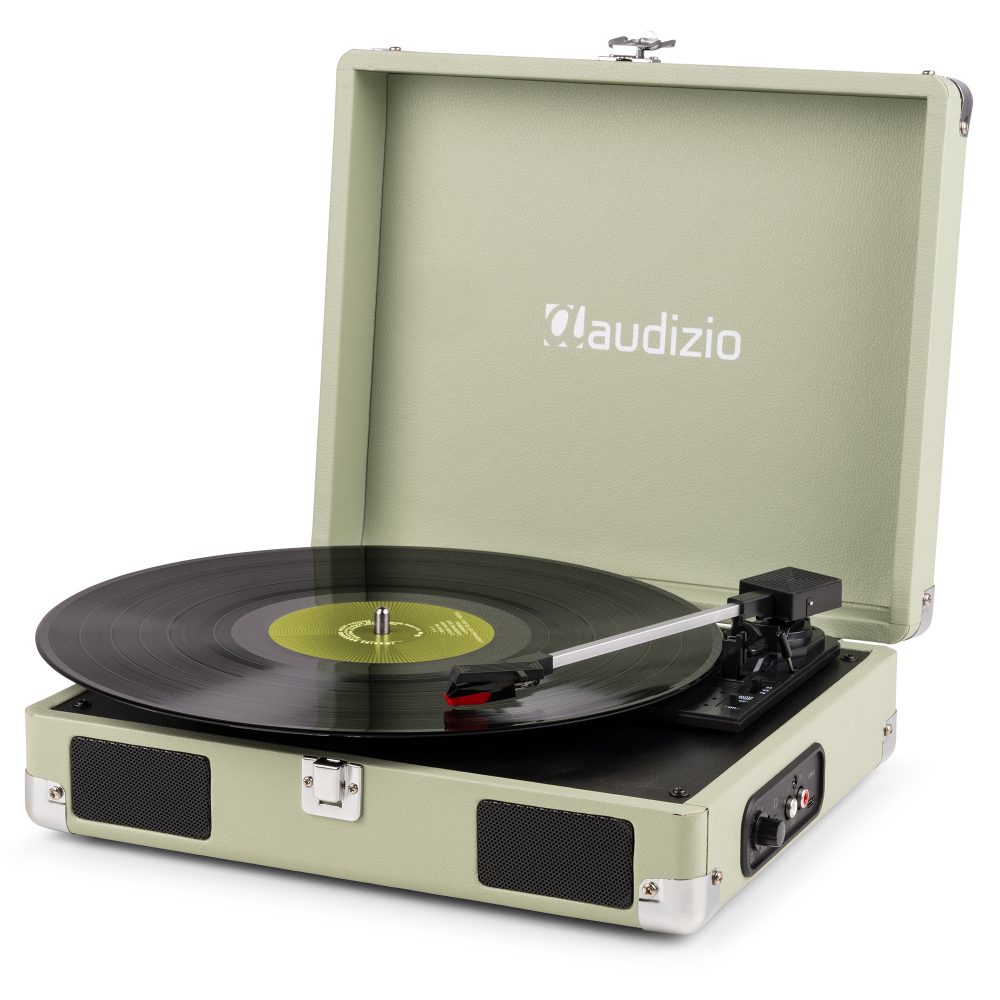 RP111G Record Player Briefcase Green – Audizio