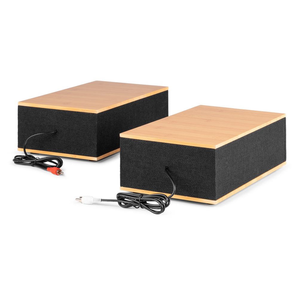Player Set Tupelo Record Player Set BT with 2 Speakers Bamboo – Audizio