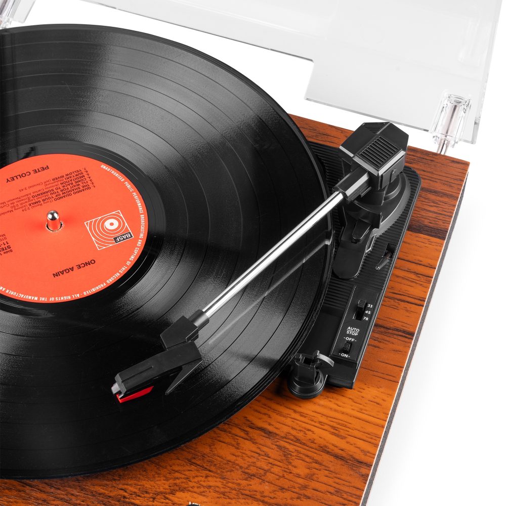 Tupelo Record Player Set BT with 2 Speakers Wood – Audizio