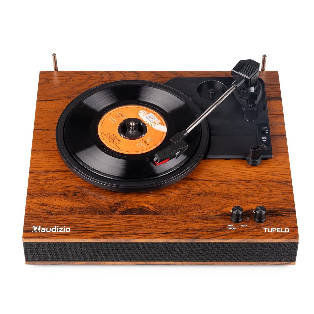 Tupelo Record Player Set BT with 2 Speakers Wood – Audizio