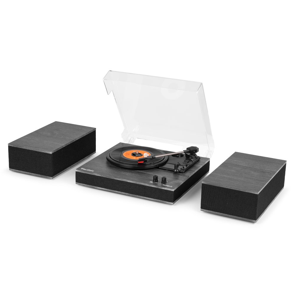 Tupelo Record Player Set BT with 2 Speakers Black – Audizio